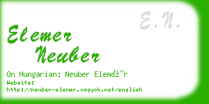 elemer neuber business card